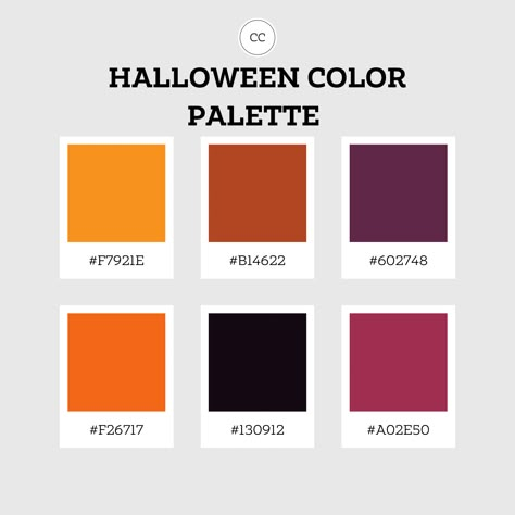 #halloween #aesthetic #color #pinterest #1 #creative #monday #october Samhain Color Palette, Halloween Color Combos, Halloween Color Pallet Ideas, October Colors Palette, Halloween Color Pallet, Color Palette Halloween, Halloween Colors Palette, Halloween Wedding Colors, Halloween Colour Palette