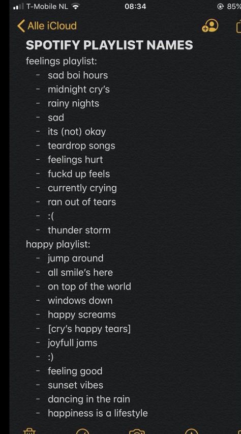 Happy Playlist Names, Love Playlist Names, Spotify Playlist Names, Summer Songs Playlist, Throwback Songs, Playlist Names Ideas, Playlist Names, Playlist Spotify, Upbeat Songs