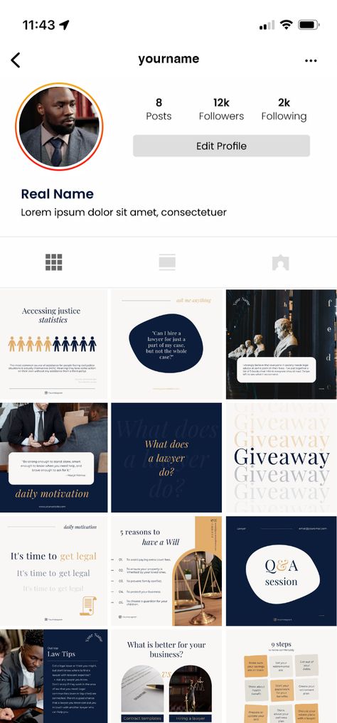 #Law_Social_Media_Design #Law_Firm_Social_Media_Posts #Corporate_Instagram_Feed #Lawyer_Social_Media Law Social Media Design, Law Firm Social Media Posts, Lawyer Branding, Legal Office, Free Social Media Templates, Inmobiliaria Ideas, Website Design Inspiration Layout, Web Design Examples, Corporate Profile