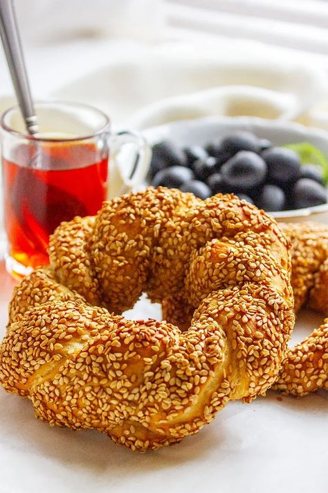 Delicious Turkish Simit Recipe (With Video) Simit Recipe Turkish, Turkish Simit Recipe, Turkish Simit, Simit Recipe, Recipe Tutorial, Indian Food, Indian Food Recipes, Bread, Quick Saves