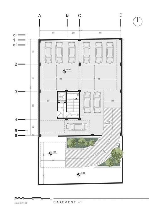 Parking Area Flooring Design, Parking Plan Architecture, Apartment Parking, Parking Plan, Parking Lot Architecture, Church Design Architecture, Building Design Plan, Architecture Design Process, Graphic Design Portfolio Inspiration