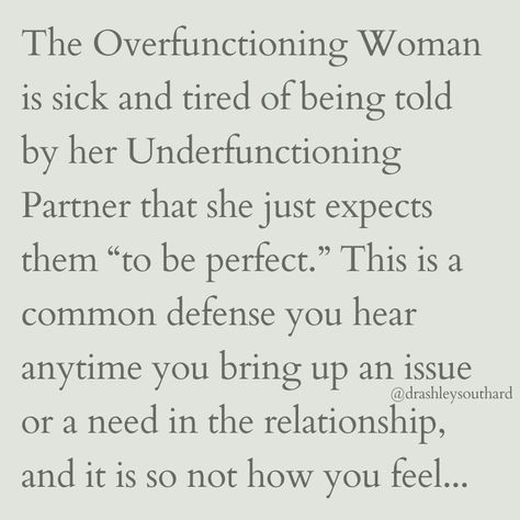 Underfunctioning Partners love to leave you feeling like any desire for change or improvement is an outrageous expectation of perfection. 🙄 No! Don't be gaslit into believing this nonsense. 🙅‍♀️ As a Self-Respecting Woman, it is perfectly ok and normal and healthy for you to have standards and expectations for a certain level of emotional maturity and functioning in an adult love relationship. 🌈 ✨ You're not asking for too much. ✨ You're not unreasonable. ✨ You don't think you're perfe... Have No Expectations Quotes, Not Interested Quotes Relationships, Asking For Too Much Quotes, No Respect Quotes Relationships, Incompatible Relationships, Being Too Much Quotes, No Affection In Relationship, Needy Quotes, Expectations In A Relationship