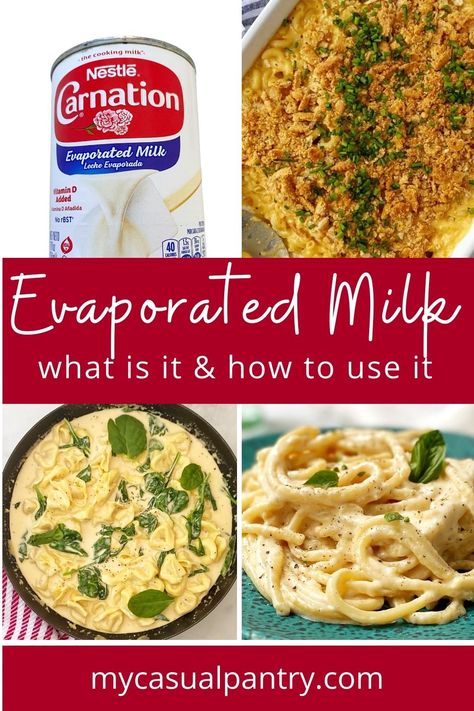 Learn everything you need to know about evaporated milk and how to use it in your kitchen. Use this pantry staple to add flexibility to your kitchen repertoire. What Can You Do With Evaporated Milk, Evaporated Milk Dinner Recipes, Easy Recipes With Evaporated Milk, How To Use Evaporated Milk, What To Do With Evaporated Milk, Uses For Evaporated Milk, Recipes That Use Evaporated Milk, Things To Make With Evaporated Milk, Leftover Evaporated Milk