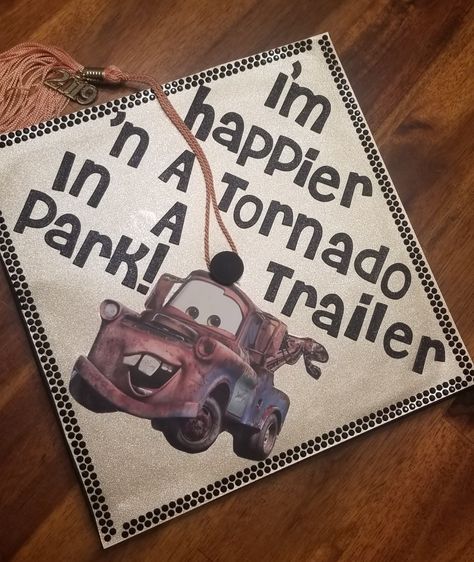 Mater Graduation Cap, Cars Themed Graduation Cap, Cap Decoration Graduation High School Funny, Car Themed Graduation Cap, Lighting Mcqueen Graduation Cap, Cars Movie Graduation Cap, Ferris Buellers Day Off Graduation Cap, Lightning Mcqueen Grad Cap, Grad Cap Ideas Guys