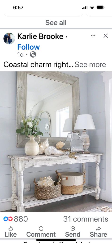 Coast House Decor, Coastal Grandmother Home Decor, Beach House Interior Ideas, Beach House White, Obx House, Rustic Beach House Decor, Coastal Decorating Ideas, Cornwall House, Tropical Villa