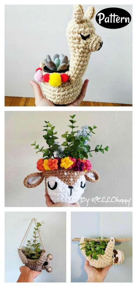 Cute Planter Crochet Patterns Crochet Sloth Hanging Planter, Sloth Crochet Plant Holder Free Pattern, Crochet Planter Hanger, Sloth Crochet Plant Holder, Crochet Animal Plant Holders, Hanging Sloth Planter Free Pattern, Sloth Planter Crochet Pattern, Crochet Sloth Plant Hanger Pattern Free, Crochet Animal Plant Hanger