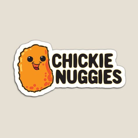 #chickienuggie #chickie #nuggie #chickennugget #chicken #nugget #funny #illustration #retro #mascot #chickienuggs #nuggs Who doesn't love chickie nuggies? Available on stickers, shirts, mugs, and more! Chic Fa La Chicken Nuggets, Chicken Nugget Sticker, Nuggets Illustration, Chicken Nugget Tattoo, Wendys Chicken Nuggets, Design Produk, Fish Nuggets, Retro Mascot, Chicken Nugget