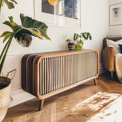 13 Gorgeous Radiator Cover Ideas - Rhythm of the Home Radiator Covers Hallway, Cover For Radiator Ideas, Radiator Cover Ideas, Wall Heater Cover, Bedroom Radiators, Wall Radiators, Radiators Living Room, Small Guest Bedroom Ideas, Modern Radiator Cover