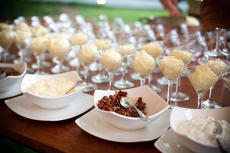 Woo Woo mashed Potato Bar! Omelette Bar, Grilled Cheese Bar, Mashed Potato Bar, Wedding Food Bars, Wedding Food Stations, Potato Bar, Table D Hote, Cheese Bar, Drink Bar