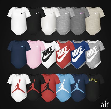 NIKE bodysuit (infant) AUG2024 | Patreon Urban Sims 4 Cc Infant, Sims 4 Cc Nike Clothing, Sims 4 Cc Urban Infant Clothes, Sims 4 Infant Outfit, Toddler Clothes Sims 4 Cc Patreon, Infant Cc Patreon, Sims 4 New Balance Shoes, Pjs Sims 4 Cc, Sims 4 Cc Infant Shoes