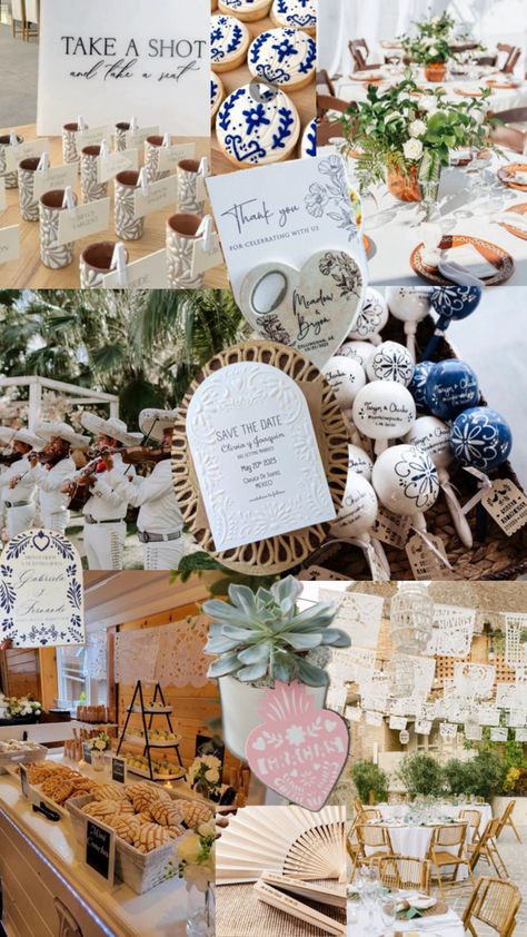 Mexican inspired hacienda wedding Spanish Hacienda Wedding Decor, Mexican Hacienda Theme Party, Timeless Mexican Wedding, Hacienda Wedding Theme, Mexican Wedding Candy Table, Mexican Touches Wedding, White Hacienda Wedding, Mexican Wedding Plates, Rustic Mexican Wedding Decor