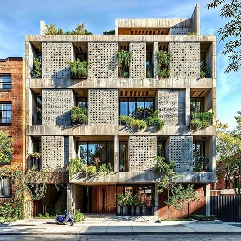 Ozan Ertug & Pinar Ongun (@syntheticarchitecture) • Instagram photos and videos Master Plan Architecture, Building Facade Design, Brooklyn Apartments, Gym Design Interior, Arch Building, Marble Flooring Design, Hotel Facade, Eco Buildings, Facade Architecture Design