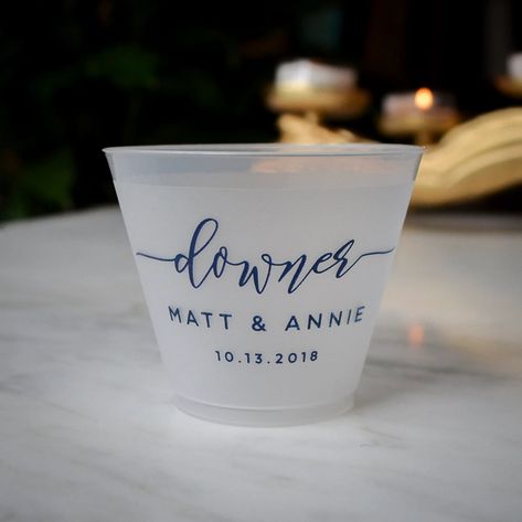 Printed Wedding Cups Wine Cups Cups for Wine Frosted Cups | Etsy Wedding Reception Cups, Monogrammed Cups, Engagement Party Cups, Custom Wedding Cups, Wedding Reception Cocktail Hour, Custom Party Cups, Cocktail Cups, Party Favor Cups, Frosted Cups