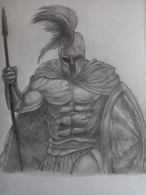 Spartan Art Warriors, Spartan Warrior Armor, Spartan Warrior Sketch, Samurai Pencil Drawing, Greek Spartan Art, Warrior Helmet Drawing, Greek Warrior Drawing, Ares Drawings, League Of Legends Drawing Pencil