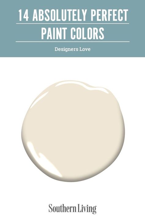 Choosing paint colors for your home is a big deal: Nothing sets the tone for a space like the color on the walls. These are the paint colors they turn to again and again, from timeless classics to rich tones. #paintcolortrends #colorschemes #paintcolorideas #bestpaintcolors #southernliving Classic Home Paint Colors, Best Natural Paint Colors, Designer Favorite Paint Colors, Best Creamy Paint Colors, Soft Tan Paint Colors, Rich Cream Paint Color, Paint Color For Family Room, French Country Interior Paint Colors, French Country Whole House Paint Scheme