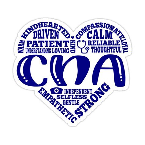 Decorate laptops, Hydro Flasks, cars and more with removable kiss-cut, vinyl decal stickers. Glossy, matte, and transparent options in various sizes. Super durable and water-resistant. CNA Life, Certified Nursing assistant, CNA, CNA nurse, Nursing, nurse appreciation, week month day, cna month, ekg, heart shape nurse, cna life, cna appreciation Cna License, Cna Quotes, Cna Appreciation, Health Care Aide, Health Care Assistant, Certified Medical Assistant, Nursing Motivation, Cna Nurse, Home Health Aide