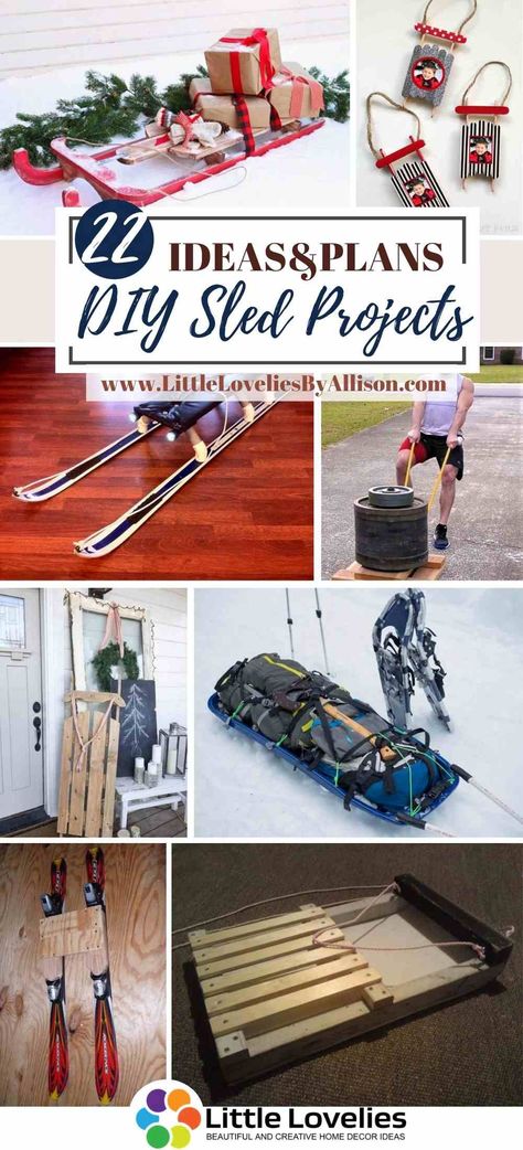 One of the most fun things to do in the winter season is to slide down the snow, this can only be done with the help of a DIY sled. In this article, I have put together a couple of tutorials that will teach you how to build a DIY sled for yourself. As a bonus, I also include a few DIY sleds for people who love working out. Making most of the DIY sleds is easy to follow if you have the right tools, materials, and #sled Diy Sleds For Snow, Diy Sled, Snow Sleds, Christmas Sled, Snow Sled, Making A Model, Wood Building, Creative Home Decor, Diy Vintage