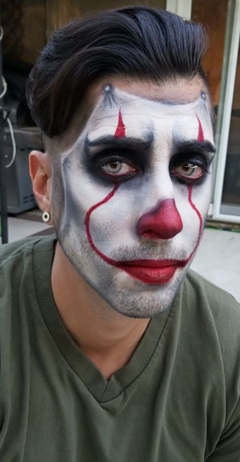 Mime Makeup Men, Mens Clown Makeup, Men Clown Makeup, Clown Makeup Male, Male Clown Makeup, Clown Makeup For Men, Clown Makeup Men, Killer Clown Makeup, Mime Face