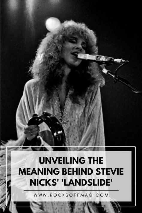 Join Stevie Nicks on a journey through the heartfelt lyrics and profound meaning of her iconic song, 'Landslide.' Discover the personal reflections, emotional depth, and poetic beauty that make this song a timeless masterpiece. Explore the intimate stories behind the lyrics and immerse yourself in the profound connection that 'Landslide' holds for fans worldwide. Let the magic of Stevie Nicks' music sweep you away! #StevieNicks #Landslide #MusicMeaning Landslide Lyrics, Stevie Nicks Lyrics, Stevie Nicks Songs, Buckingham Nicks, The White Album, Stevie Nicks Fleetwood Mac, Bring Me Down, Beautiful Travel Destinations, Fleetwood Mac