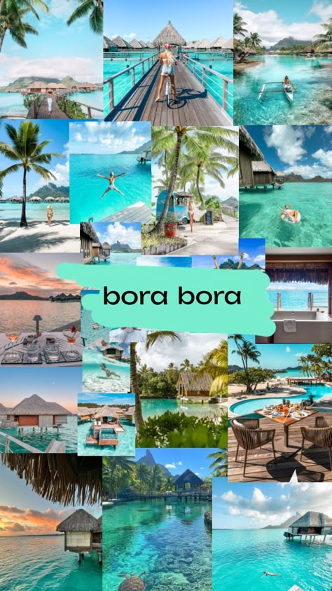 bora bora ☀️🌊👙 *no pics are mine* Bora Bora Aesthetic, Bora Bora Pictures, Bora Bora Travel, Bora Bora Vacation, Trip To Bora Bora, Bora Bora Island, Bora Bora Honeymoon, Dream Vacation Spots, Dream Trips