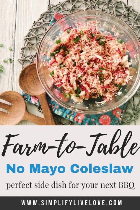 It is possible to make coleslaw without mayo and it is delicious! If you'd like to give it a try, here's a great no mayo coleslaw recipe you will love! Recipes Using Packaged Coleslaw, Mayo Coleslaw Recipe, Slaw For Pulled Pork, Coleslaw Without Mayo, Cole Slow, Make Coleslaw, No Mayo Coleslaw, Slaw Recipe, Carrot Greens