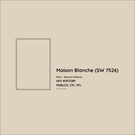 Sherwin Williams Maison Blanche (SW 7526) Paint color codes, similar paints and colors Sherwin Williams Maison Blanche, Sw Maison Blanche, Maison Blanche Sherwin Williams, Analogous Color Scheme, Paint Color Codes, Rgb Color Codes, Choosing Paint Colours, Rgb Color Wheel, Ppg Paint