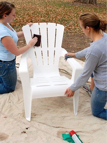 How to Paint Plastic Like a Pro | Better Homes & Gardens Painting Plastic Furniture, Painting Plastic Chairs, How To Paint Plastic, Plastic Patio Furniture, Plastic Patio Chairs, Spray Paint Plastic, Diy Project Ideas, Paint Plastic, Pvc Trim