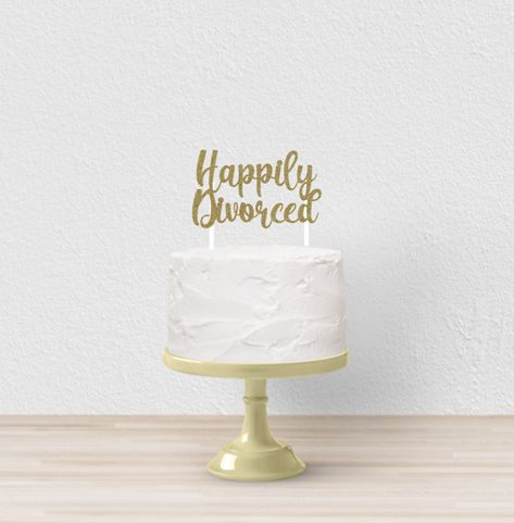 Divorce Cake Topper, Valentines Day Cake Topper, Just Divorced, Happily Divorced, Divorce Cake, Divorce Celebration, Valentines Day Cake, Hate Valentines Day, Engagement Cake Toppers