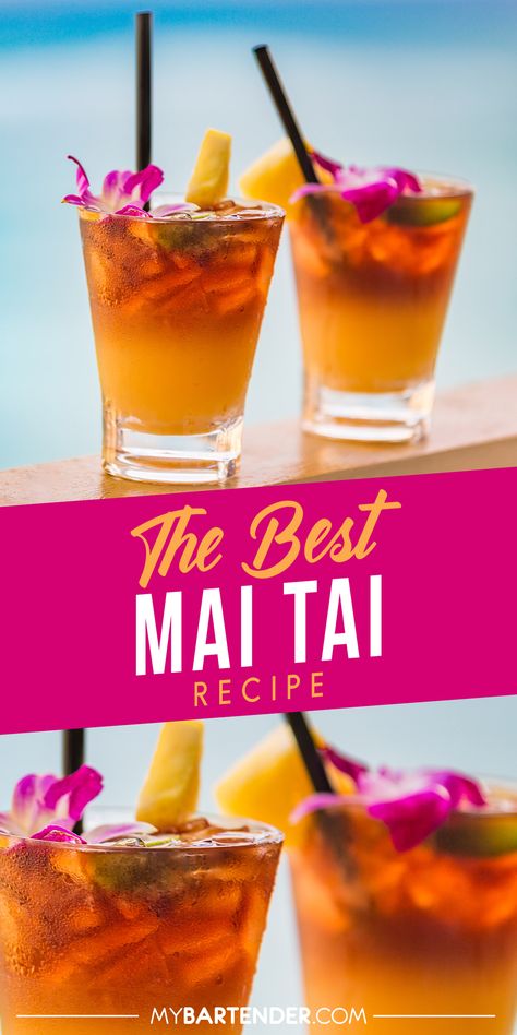 Mi Tia Drink Recipe, Chinese Drinks Traditional, Mai Tai Punch, Mai Thai Drink Recipe, Simple Mai Tai Recipe, Mai Tai Drink Recipe, Mai Tai Drink, Mom Drinks, Mai Tai Cocktail Recipes