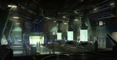 Laboratory Sci Fi Laboratory Concept Art, Scifi Lab, Sci Fi Landscape, Lucas Arts, Concept Art Tutorial, Sci Fi Environment, Concept Art World, Batman Arkham City, Underground Cities