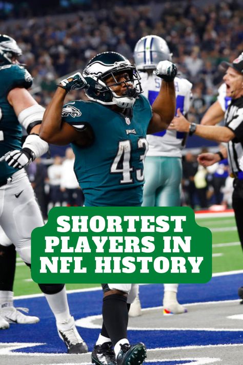 The odds were against these 10 shortest players in NFL history, ever even having pro football careers. Nfl Player, Nfl History, Nfl Players, Nfl Football, American Football, Football Helmets, All Time, Ncaa, Nfl