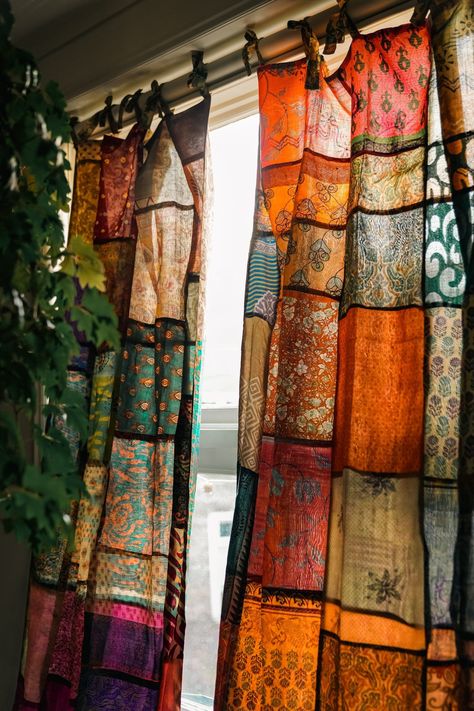 Collage Stickers, Sustainable Interior, Home Decor Fall, Pieces Of Clothing, Deco Boheme, Beautiful Curtains, Leftover Fabric, Dream Room Inspiration, Dream Apartment