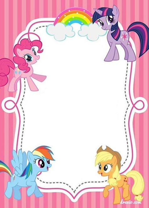 (UPDATED) Free Printable My Little Pony Birthday Invitations | FREE Invitation Templates - Drevio Hello Kitty Birthday Invitations, My Little Pony Invitations, Minnie Mouse Birthday Invitations, My Little Pony Birthday Party, Free Printable Invitations Templates, Pony Birthday Party, Little Pony Birthday Party, My Little Pony Party, Free Printable Birthday Invitations