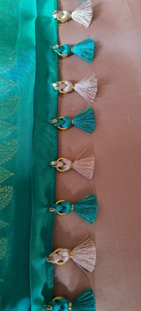 Sari Tassels, Tassels Designs, Saree Tassels Designs, Saree Tassels, Hand Work Blouse, Hand Work Blouse Design, Blouse Work Designs, Hand Work, Work Blouse