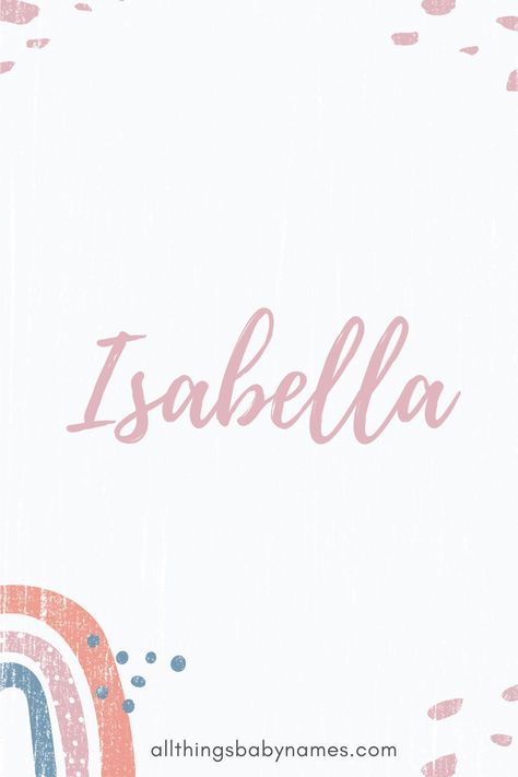 Isabella Name Art, Isabella Name Meaning, Isabella Wallpaper, Isabella Name, Name Isabella, Bella Name, Baby Name Meaning, Name Coloring Pages, Uncommon Baby Names