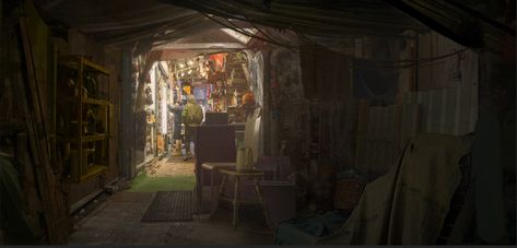 ArtStation - Underground market, Forrest white Underground Market Concept Art, Underground Hideout Concept Art, Underground Market, Underground Greenhouse, Apocalypse World, Gathering Space, Environment Art, Finders Keepers, Industrial Art