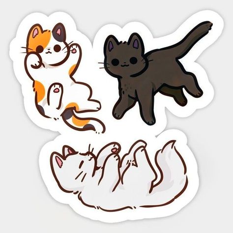 Gatos Stickers, Cats Art Drawing, White Ink Tattoo, Cat Hacks, Keramik Design, Paper Animals, Pet Hacks, Animal Sketches, Cute Little Drawings