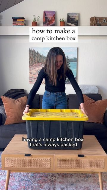 Camping Kitchen Set Up, Camp Kitchen Organization, Cooking Organization, Camping Gear Organization, Camp Kitchen Box, Propane Camp Stove, Diy Cooler, Camping Utensils, Kitchen Box