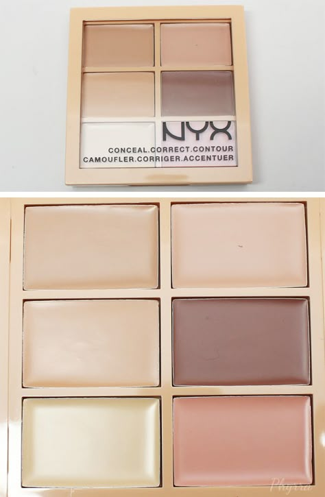 Nyx 3C Conceal Correct Contour Cream Palette Light - Phyrra.net Highlighting And Contouring, Cream Palette, Contour Cream, Pale Girl, Nyx Makeup, Contour Kit, Makeup Obsession, Highlighter Makeup, Contouring And Highlighting