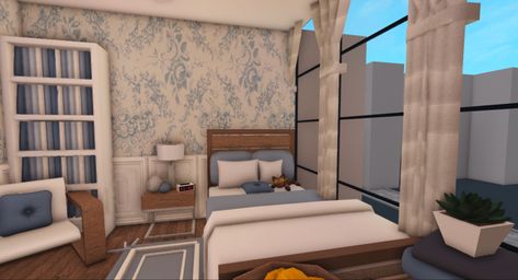 #bedroom #bedroominspo #bloxburg #aesthetic #beach #beachbedroom #inspo #inspiration #bloxburgbedroomideas … House In Bloxburg Aesthetic, Beach Themed Bedroom Bloxburg, 3 By 4 Bloxburg Living Room, Beachy Bloxburg Builds, Small Coastal House Layout Bloxburg, Bloxburg Room Coastal, Bloxburg Beach Decor, Summer Bedroom Bloxburg, Bloxburg Suburban Bedroom Ideas