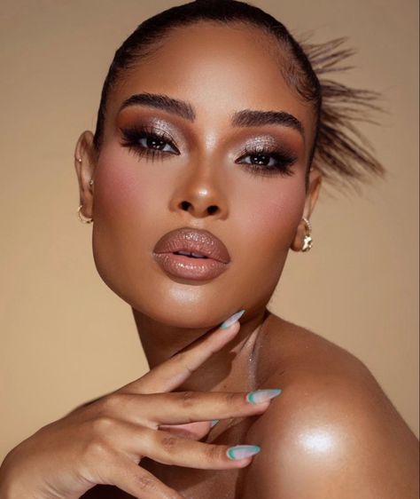 Fall Wedding Makeup, Bronze Makeup, Makeup For Black Skin, Brown Skin Makeup, How To Do Makeup, Glam Makeup Look, Nude Makeup, Dark Makeup, Glamour Makeup