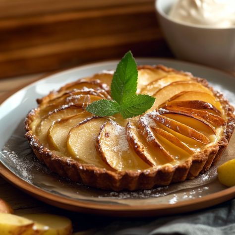 Découvrez une recette simple et délicieuse de tarte fine aux pommes. Régalez-vous avec cette gourmandise croustillante et fondante à la fois. Tarte Fine, Dessert, Restaurant, Foie Gras