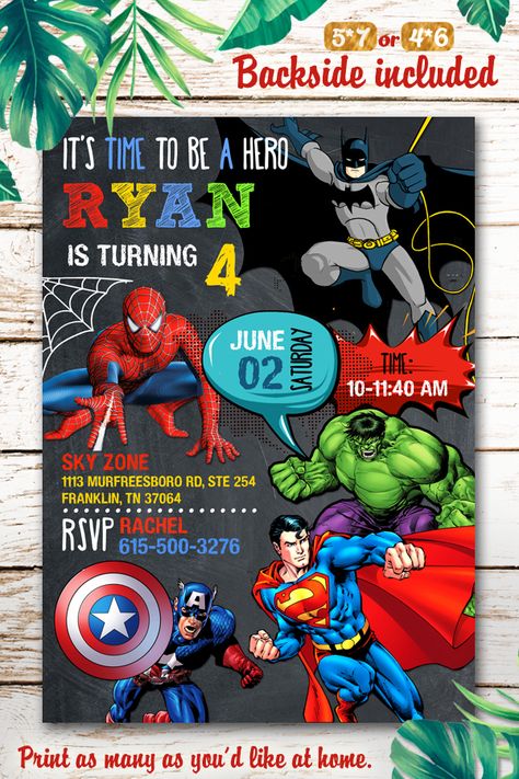 Marvel Birthday Invitations, Avengers Birthday Party Invite, Super Hero Birthday Party Invitations, Avenger Theme Birthday Invitation, Marvel Avengers Birthday Invitation, Avengers Invitation Template, Avengers Party Invitation, Marvel Birthday Invite Template, Superhero Birthday Party Invitations