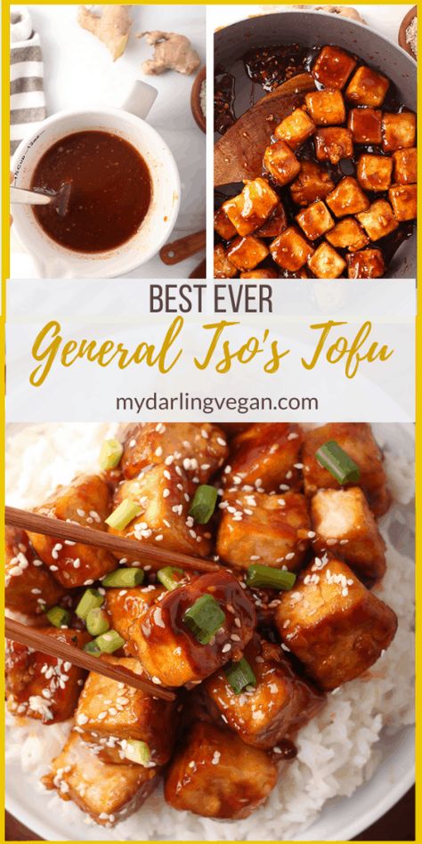 Sauce For Cauliflower, Tofu General Tao, General Tao Chicken, General Tso Tofu, Tofu Recipes Healthy, Tofu Sauce, Tofu Marinade, Tofu Recipes Vegan, Put The Phone Down