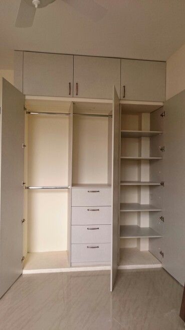 Cabinets Bedroom Wardrobe, Cabinet Layout Bedroom, Ideas Closets Pequeños, Ideas Para Closet Pequeños, Wardrobe Interior Layout, Closet Idea, Bedroom Cupboards, Bedroom Cupboard, Closet Design Layout