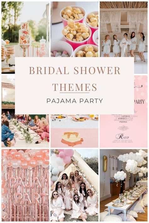 Pajama Party Pajama Party Decor, Pajama Party Theme, Bridal Shower Themes, Bridal Party Pajamas, Bridal Pajamas, Spa Party, Slumber Party, Pajama Party, Bridal Shower Theme