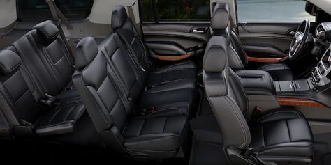 2020 Chevy Suburban | Large SUV | 7, 8, or 9 Seat Options at Chevrolet Cadillac of Santa Fe: www.chevroletofsantafe.com. 9 Seater Suv, 8 Seater Cars, Family Cars Suv, Family Car Trip, 7 Seater Suv, 3rd Row Suv, Large Suv, Interior Pictures, Child Car Seat