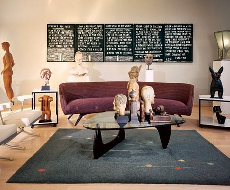 A Look Into the Enduring Vision of the Iconic Artist Isamu Noguchi Photos | Architectural Digest Noguchi Table Living Room, Noguchi Table, Living Room New York, Noguchi Coffee Table, Isamu Noguchi, Table Living Room, Mid Century House, Art Of Living, Architectural Digest