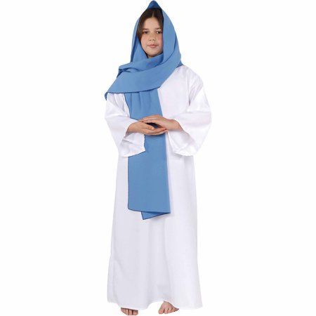 Virgin Mary Costume, Bible Costumes, Bible Projects, Mary Costume, Girl Bible, Biblical Costumes, Nativity Costumes, Pageant Costumes, Worship Night