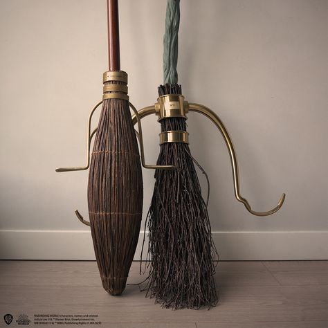 Ready for a Quidditch match? The racing brooms are waiting. ⁠ ⁠ Quidditch Broom, Quidditch Aesthetic, Quidditch Brooms, Harry Potter Potions, Harry Potter Collection, Harry Potter Film, Brooms, Harry Potter, Collectibles